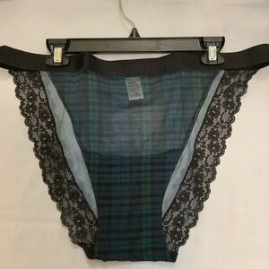 Plaid Lace Trim Women's Panties